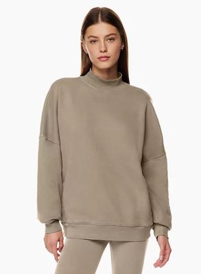 cozy fleece mega mock sweatshirt
