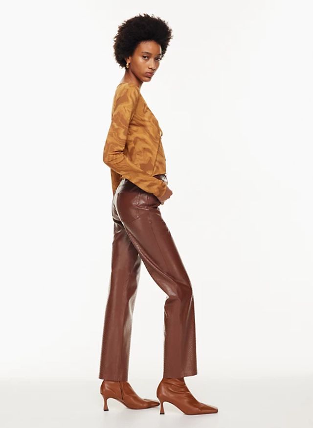 Aritzia Wilfred Melina Pant Size 8 in Cognac Brown NWT NEW