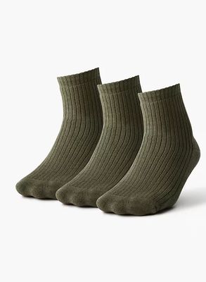only plush ankle sock 3-pack