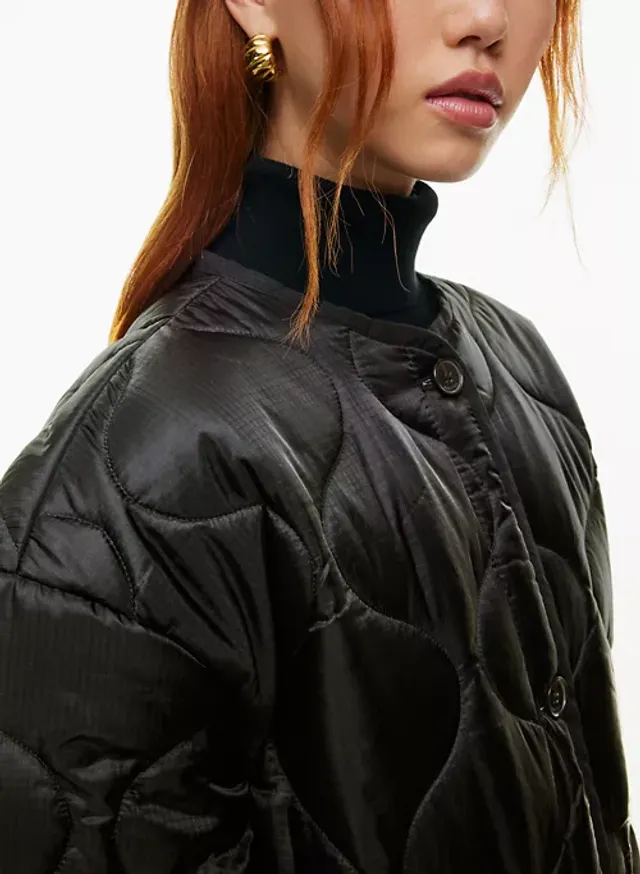 Mango Carrot Quilted Jacket, Black, L