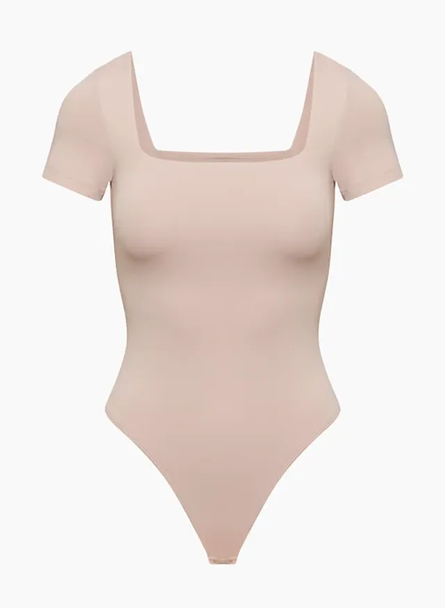 Aritzia, Tops, Aritzia Babaton Contour Straight Neck Bodysuit In Rhodon  Pink