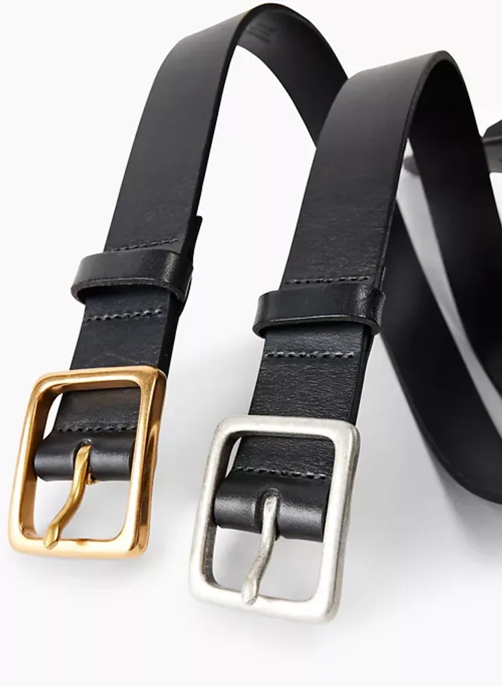Rectangle Leather Belt