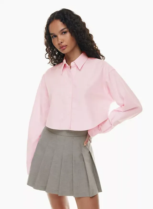 Maternity Oxford Boyfriend Popover Shirt