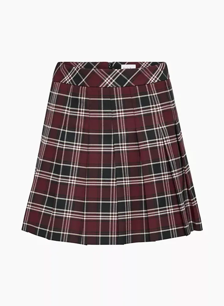 Olive Micro Pleated Skirt