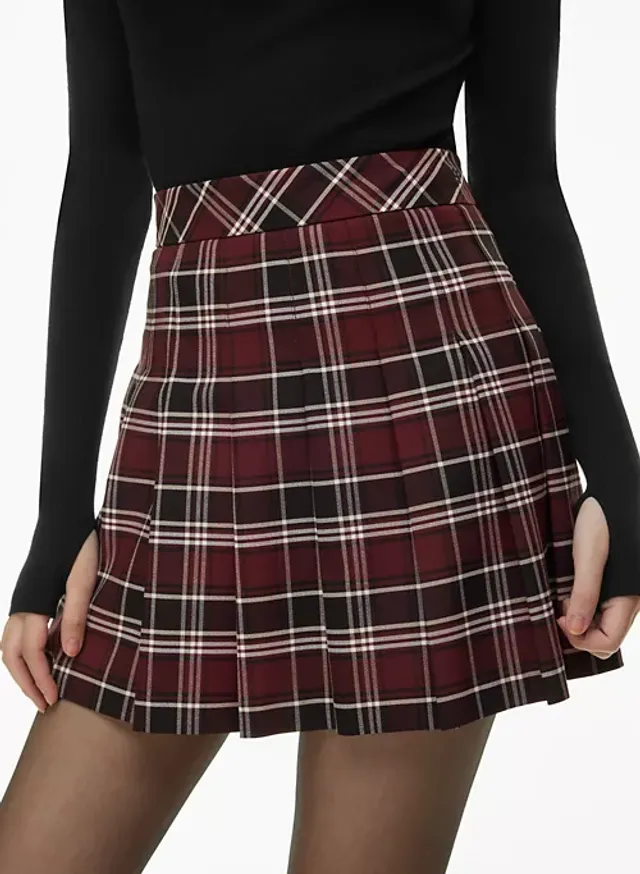 Pleated Mini Skirt (Black, Mocha) – BLANKWardrobe