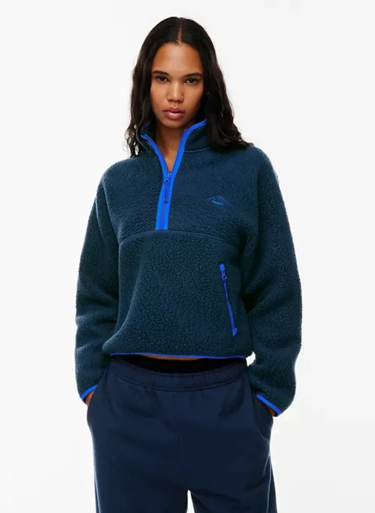 Tna Women's Bigfoot Polar ½ Zip Sweater in Coal Grey Size Large
