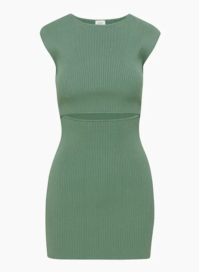 Aritzia // Green Rib Sculpt Cami Dress – VSP Consignment