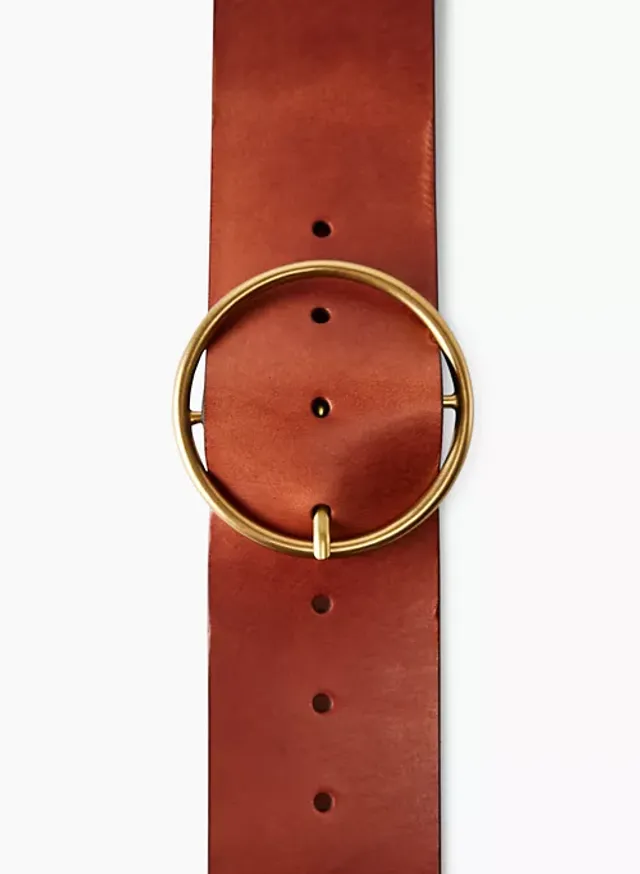 AE Oval Buckle Leather Belt