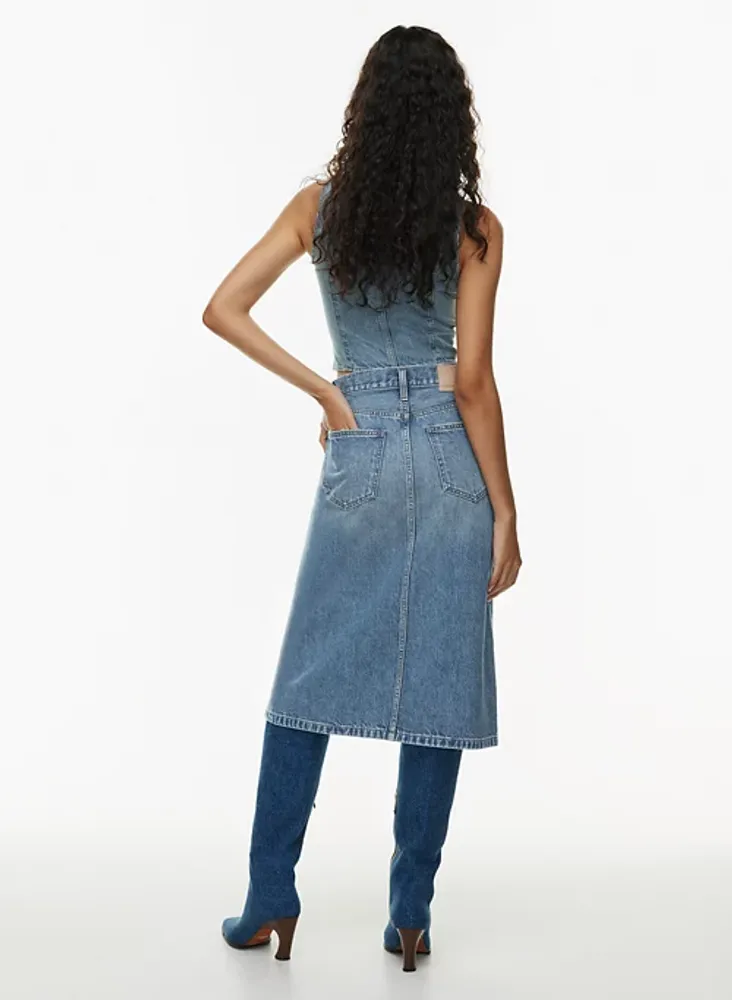 The '90S Halle Jean Skirt