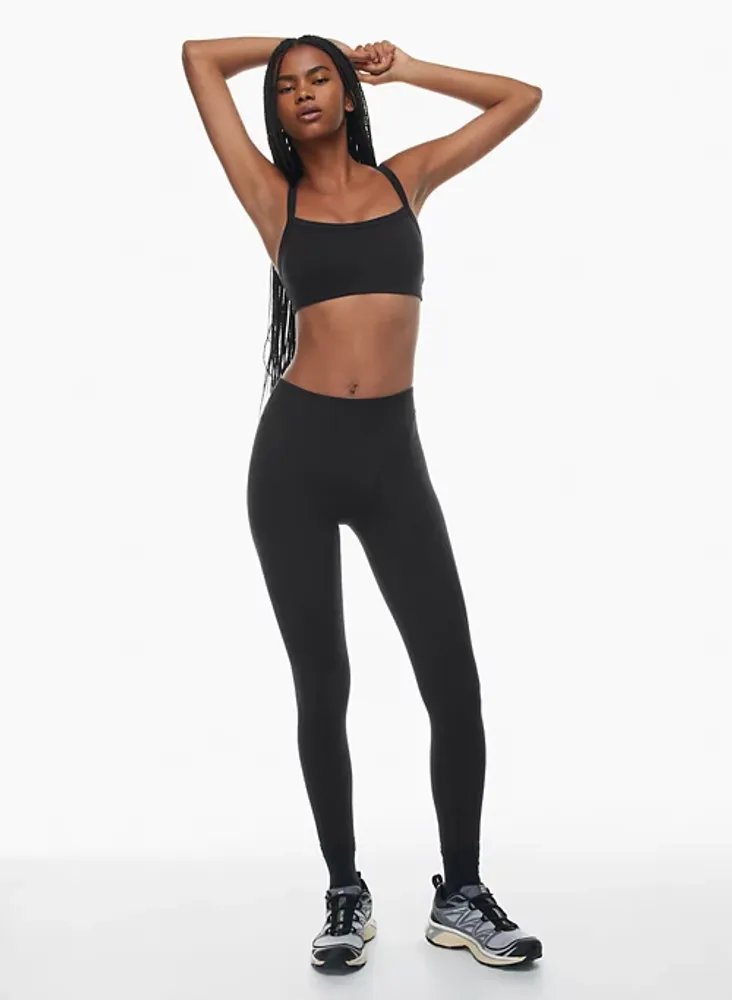 High Rise Leggings with Thermal Brushed Fabric Black TLC SPORT