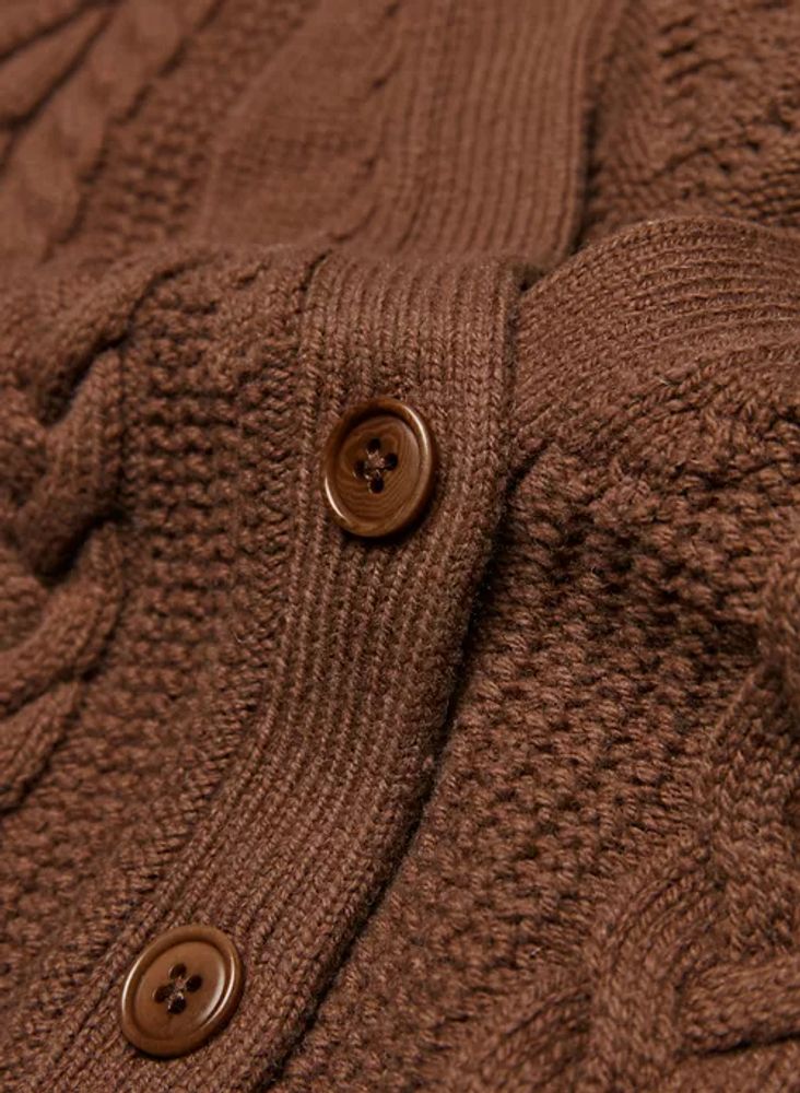 Catch A Chill Knit Cardigan In Brown • Impressions Online Boutique