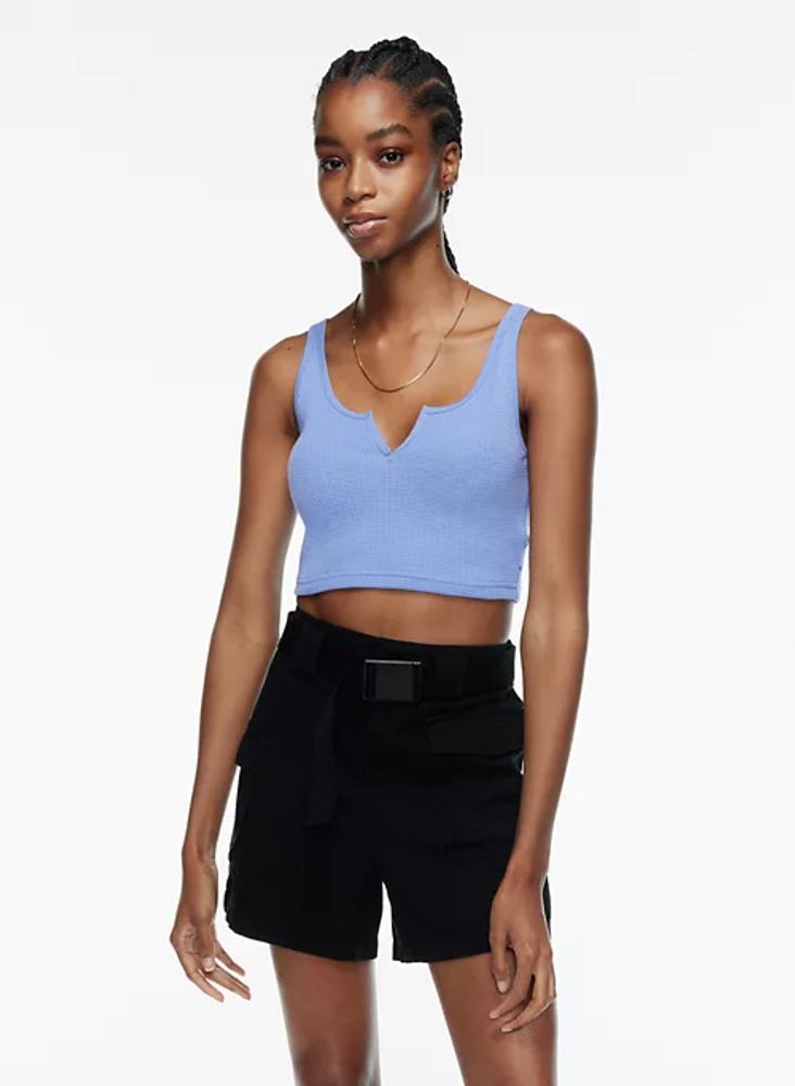 Cropped Rib Tank Top