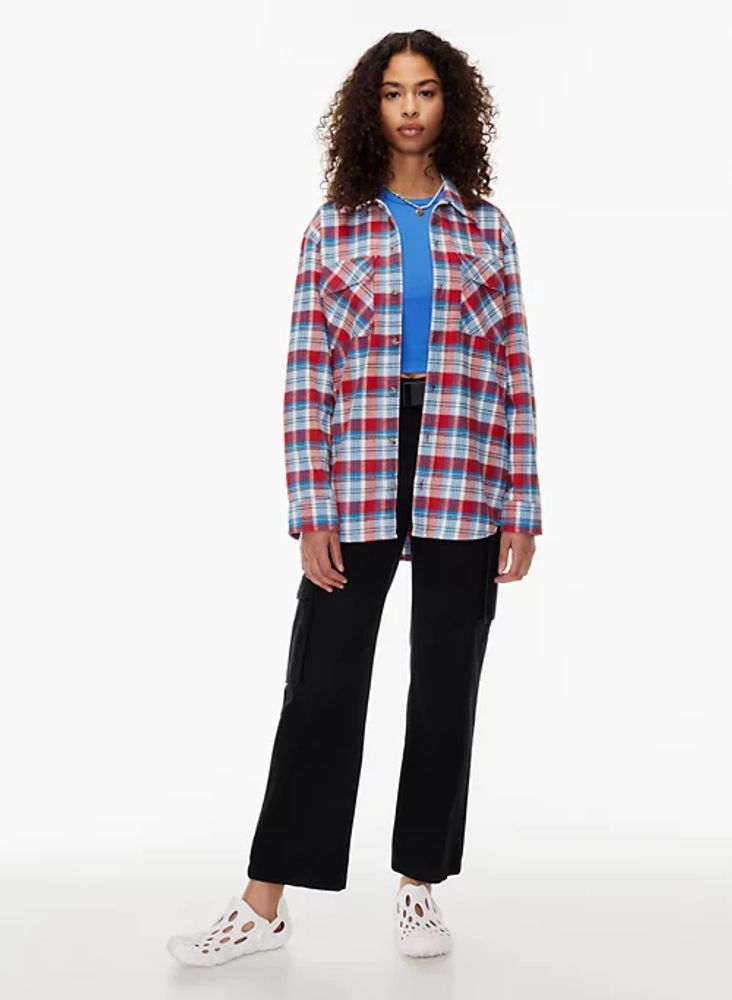 Plaid Oversized Button Up