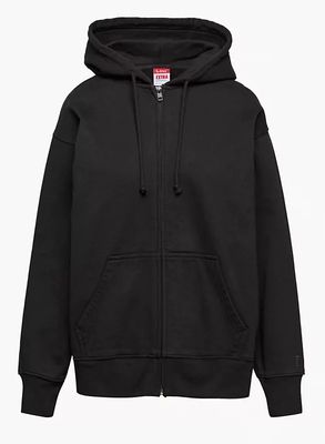 extra fleece boyfriend zip-up hoodie