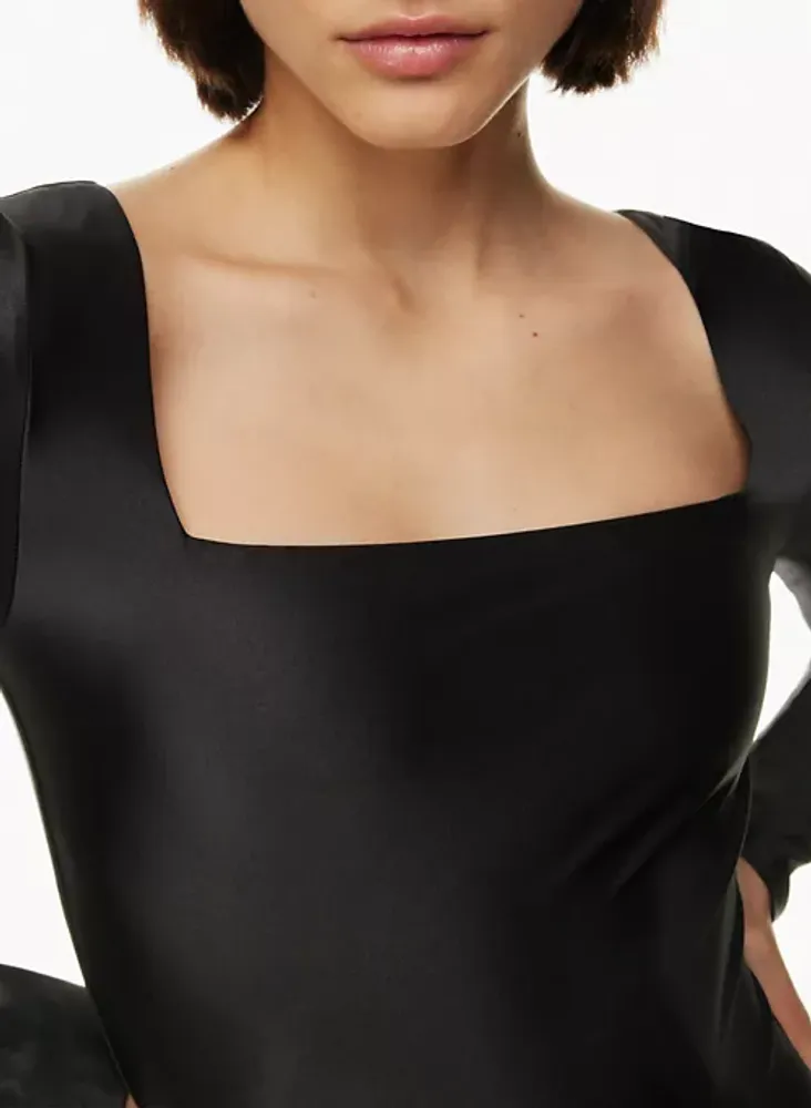 3/4 Sleeve Square Neck Bodysuit – PerfectDD
