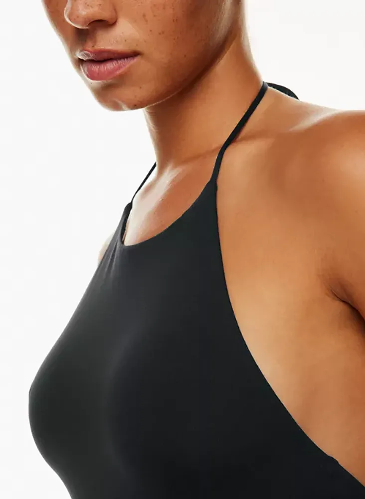 Amira Bodysuit (Black) - Low Back Halter Neck Bodysuit – CHARCOAL