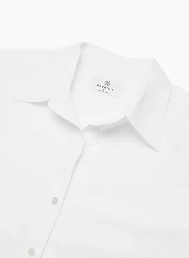 ARITZIA, BABATON, Archive Poplin 100% cotton white button down shirt -  Large​​