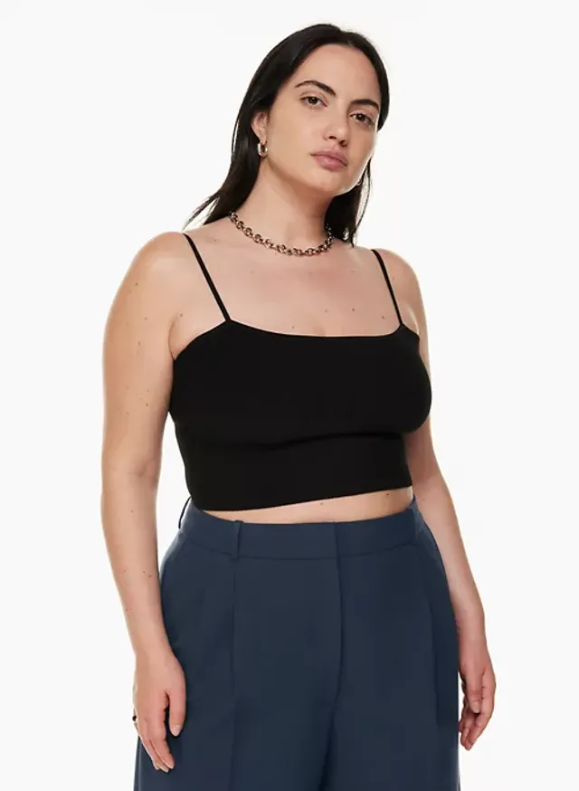 Spaghetti Strap Crop Top Plus Size