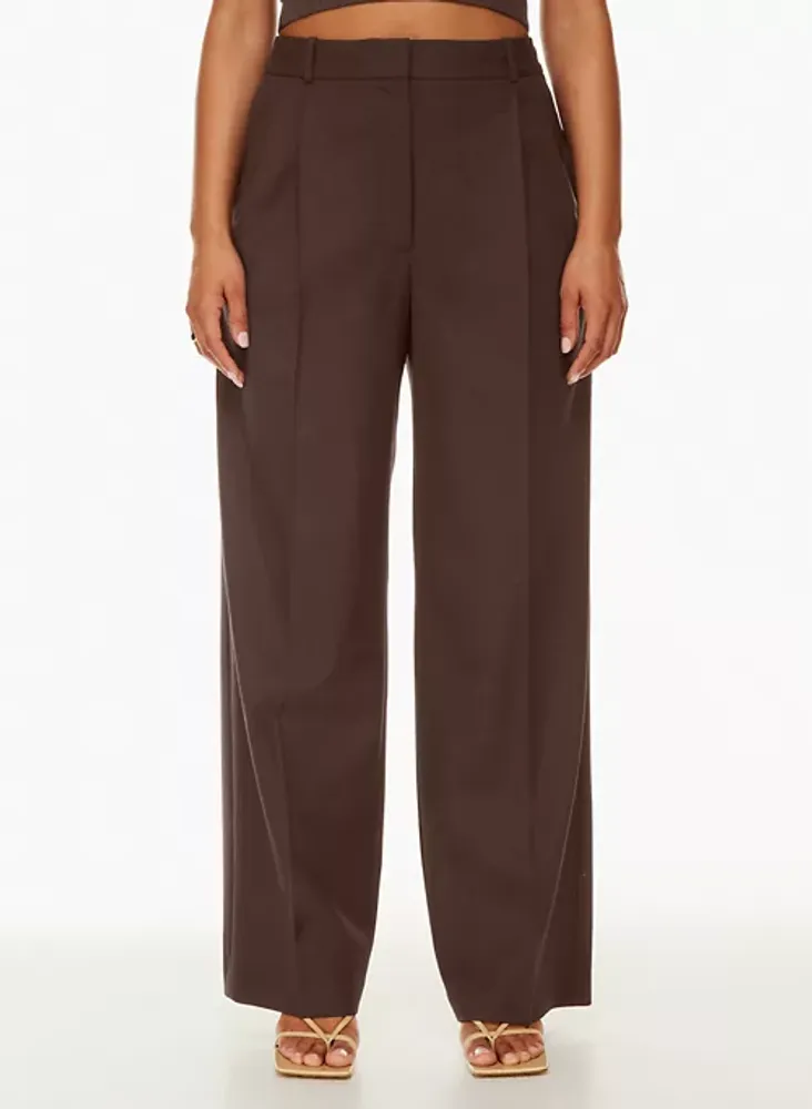 High Waisted Pleated Belted Utility Trouser Pant