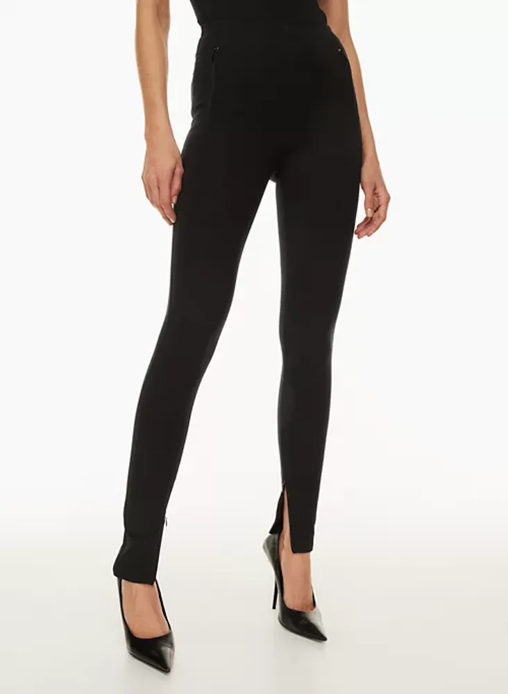 Zip-detailed stretch-jersey leggings