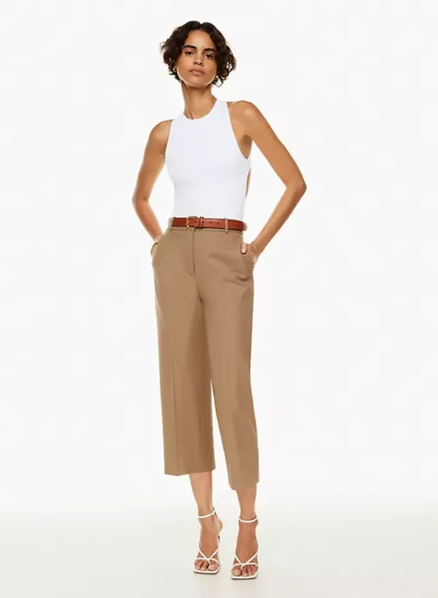 CROPPED CORETTE PANT - CAMEL - Assembly Showroom