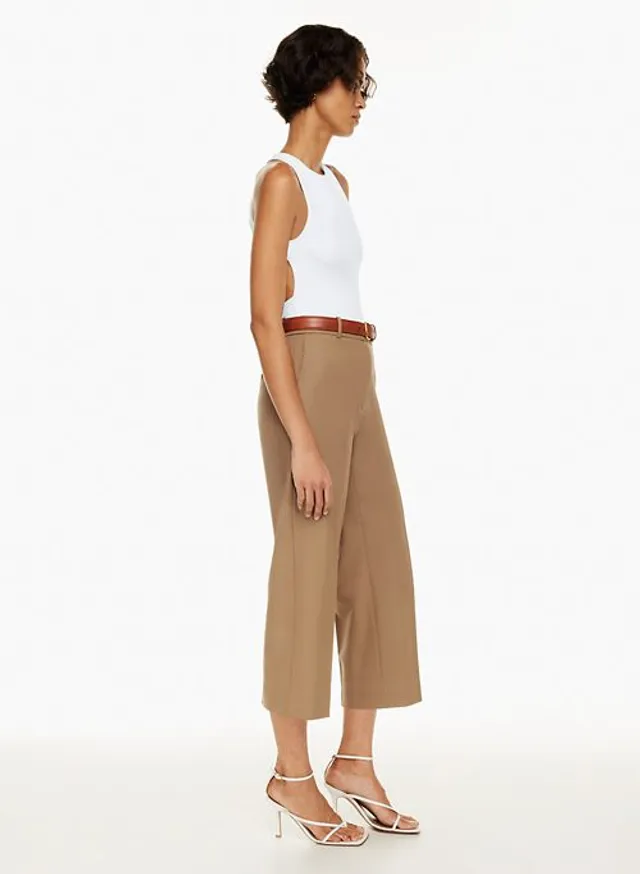 Babaton Agency Linen Cropped Pant