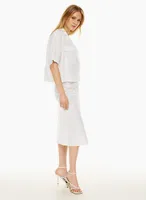 Slip Linen Midi Skirt
