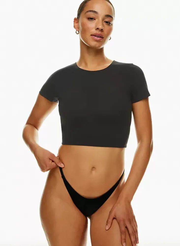 Ribbed Contoured-Waist Crew