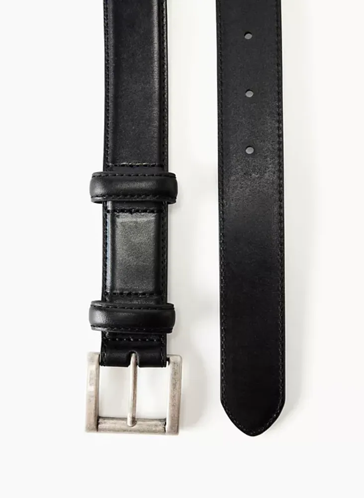 Babaton Park Leather Belt in Black/Gold size 2XS