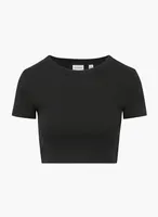 Little Ribbed Cropped T Shirt