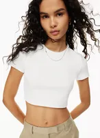 Little Ribbed Cropped T Shirt
