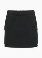 Terry Fleece Cargo Mini Skirt