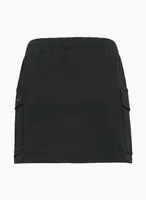 Terry Fleece Cargo Mini Skirt