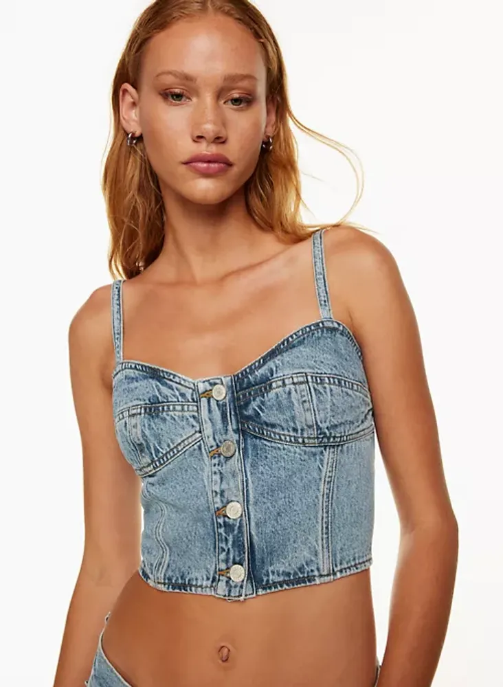 AGOLDE DENIM BRALETTE