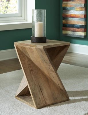 Zalemont Accent Table, Distressed Brown