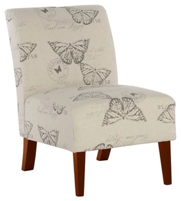 Sandy Butterfly Accent Chair, White
