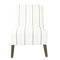 HomePop Modern Armless Accent Chair - Dove Gray Stripe, White