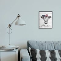 Americana Cow Red White And Moo 11x14 Frame Wall Art