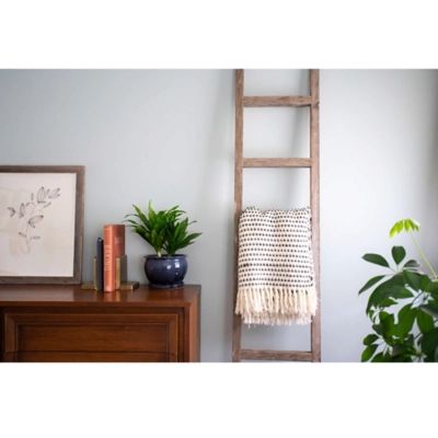 Gray 6 Ft. Rustic Farmhouse Decorative Ladder - 100% Recycled And Reclaimed Wood