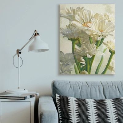 Study Of White Daisy Petals 36x48 Canvas Wall Art