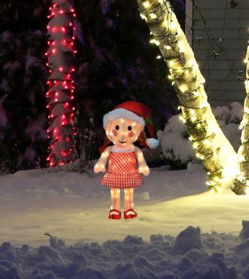 Rudolph 24 Inch Sally Doll Outdoor 3D LED Yard Decor, Multi