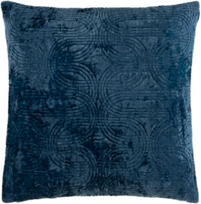 Surya Velvet Deco Pillow, Dark Blue