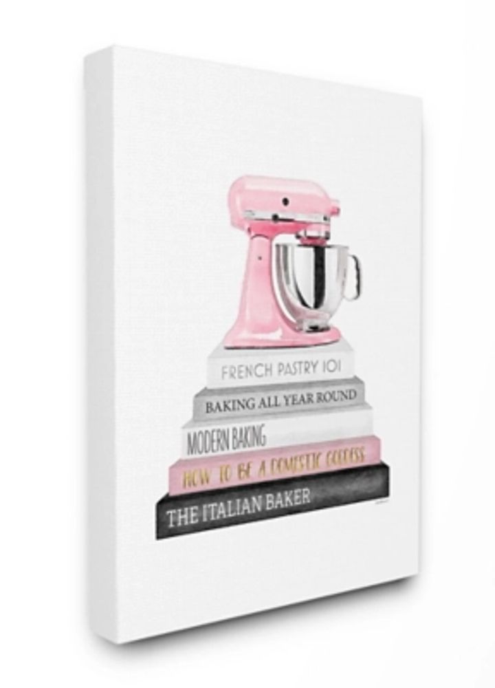 The Stupell Home Decor Collection Fashion Designer Bookstack Pink