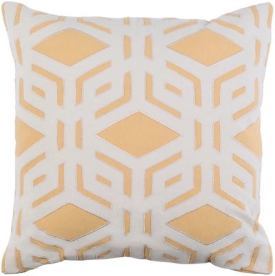 Millbrook Geometric 20" Throw Pillow, Mustard/Ivory/Beige
