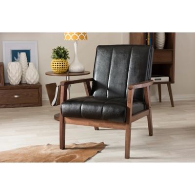 Baxton Studio Nikko Lounge Chair Leather