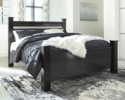 Starberry King Poster Bed, Black