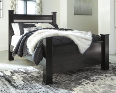 Starberry Queen Poster Bed, Black