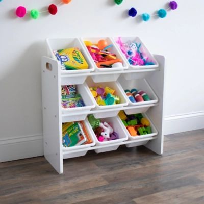 Cambridge Extra Large Kids' Toy Storage Organizer with 20 Storage Bins  White - Humble Crew