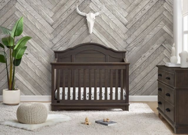 Delta Children Full Size Wood Bed Rails - Moonstruck Gray