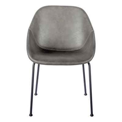 Euro Style Corinna Side Chair in Dark Gray - Set of 2